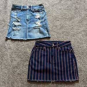 2 American Eagle Jean Skirts